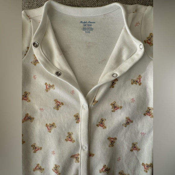 Baby Ralph Lauren Polo Bear Footed Coverall - Picture 3 of 6